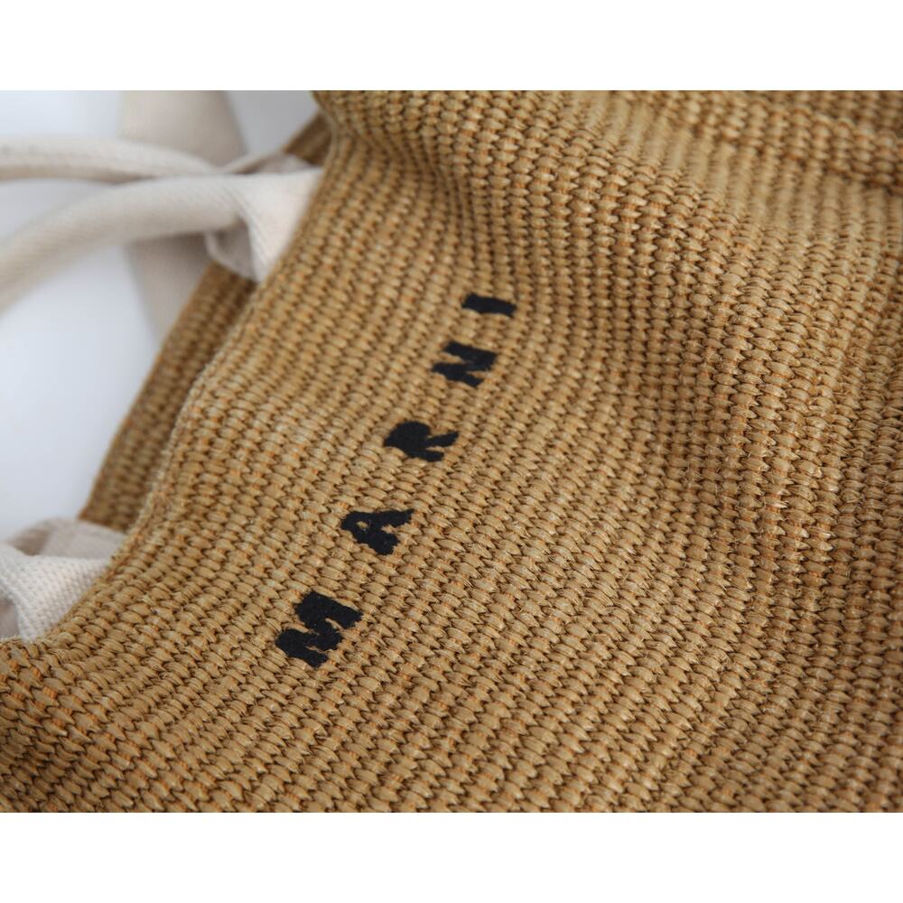 Marni Small Basket Faux Raffia Tote Bag - Picture 9 of 10